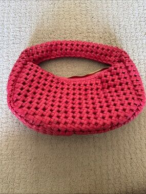 Woven Pink Bag - Stylish Handheld Purse